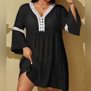 Elegant Black Swim Cover-Up